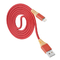 Kabel USB Bersertifikat MFi Keamanan Tinggi 5V 2.4A Warna Merah Untuk Telepon