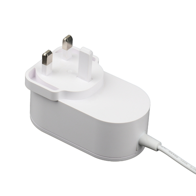 Steker Inggris Bersertifikat UKCA Ac Dc Adaptor Dinding Catu Daya 30V 800mA