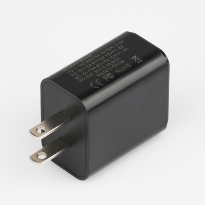 Tipe C Pengisian Cepat Adaptor USB 5V 3A, Pengisi Daya Dinding USB Ganda 18W